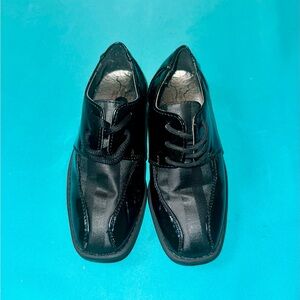 Boys Black Patent Leather Church Shoes 10m